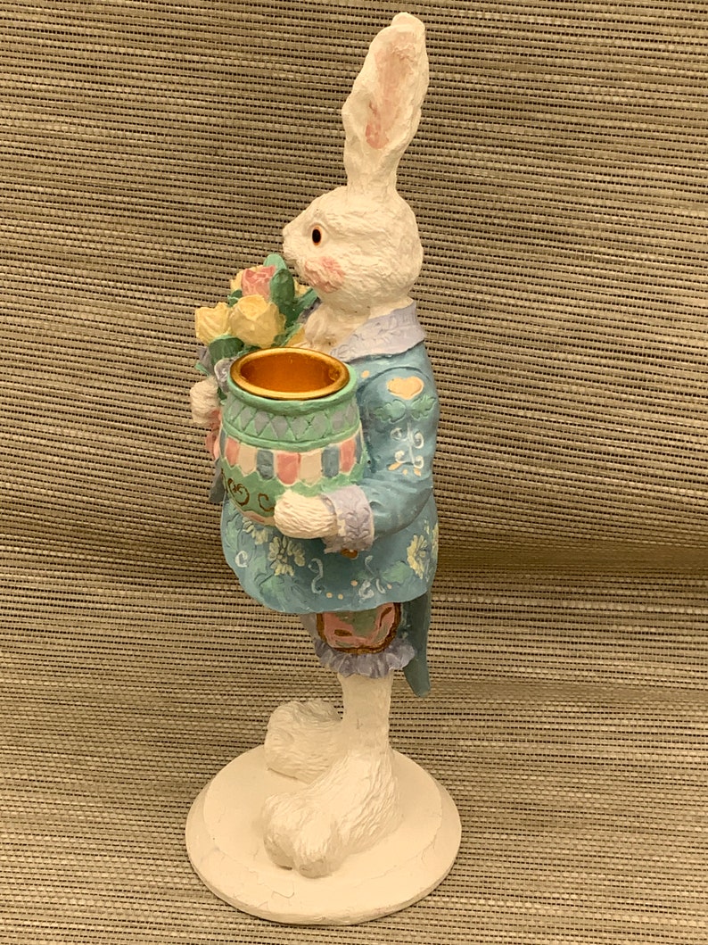 Victorian Bunny Candlestick, Bunny Decor, Victorian Home Decor, Easter ...