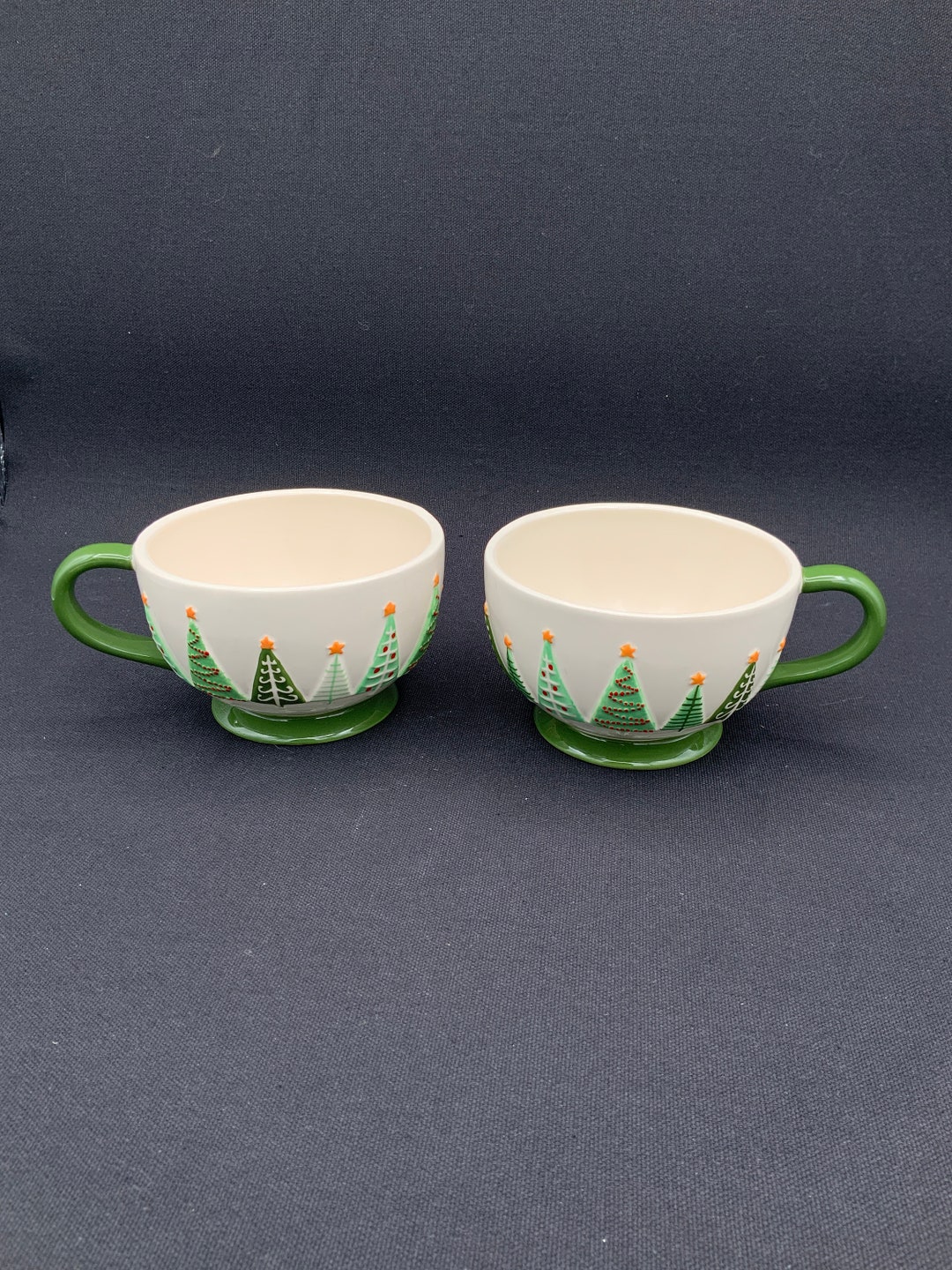 Christmas Mug Set, Pair of Holiday Coffee Cups, Festive Drinkware, Xmas