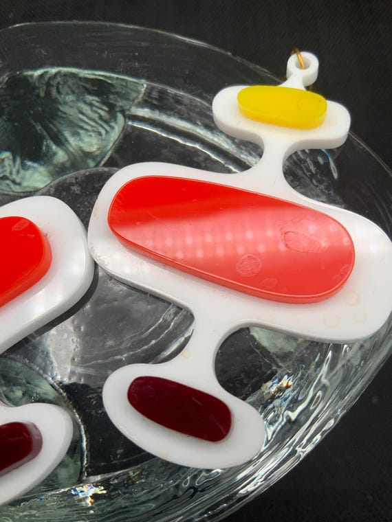 Acrylic Geometric Statement Earrings: Mid Century… - image 7