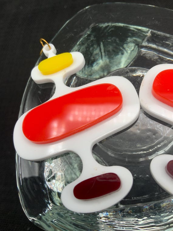 Acrylic Geometric Statement Earrings: Mid Century… - image 8