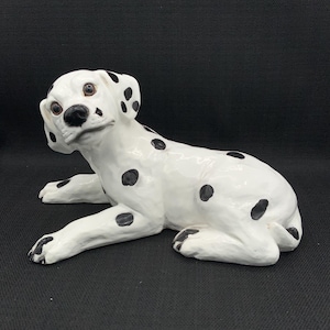 Vintage Dalmatian Ceramic Statue: 1985 Universal Statuary Corp Dog Figurine