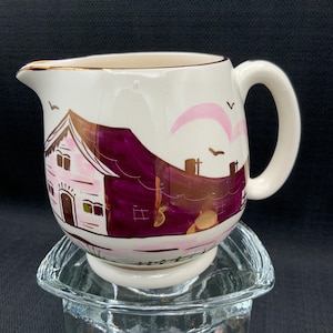 Vintage Old Castle English Pottery Creamer, Collectible Creamer, Home Decor, English Pottery