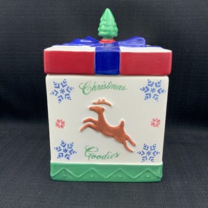 Pote de biscoitos natalino nórdico da Pfaltzgraff, decoração de Natal