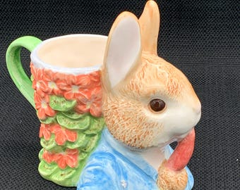 Peter Rabbit Mug, Beatrix Potter, Peter Rabbit Toby Jug, Enesco Mug, Collectible Mug, Rabbit Themed Gift, Tea Mug