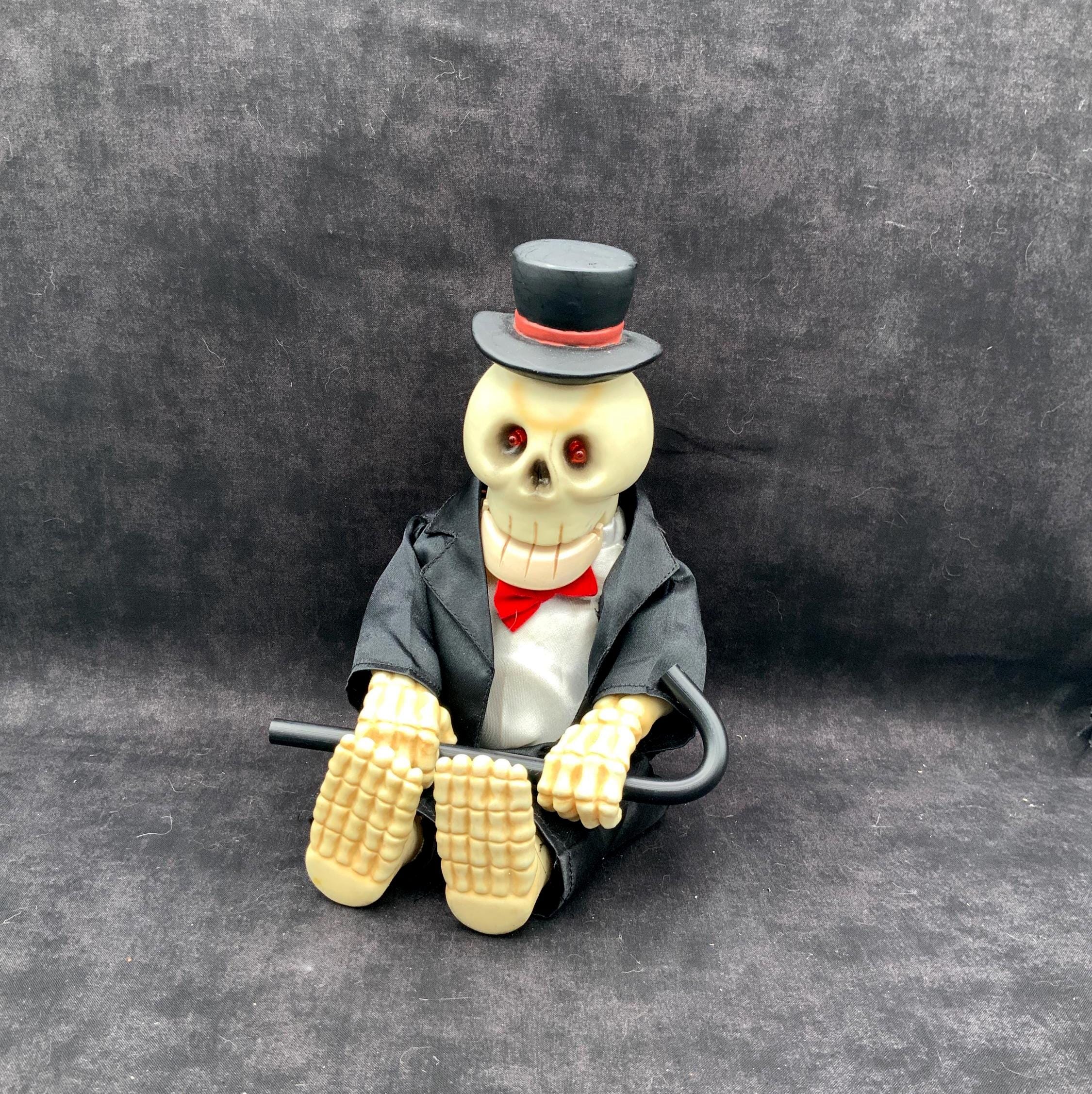 Vintage Gemmy, 1998 Animated Skeleton Figure, Halloween Prop