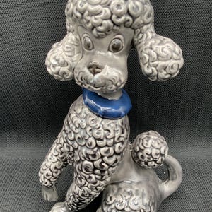 Mid Century Dog Figurine, Vintage Poodle Dog Statue, Retro Home Decor, Collectible Dog Figurine, Unique Gift, Home Accent