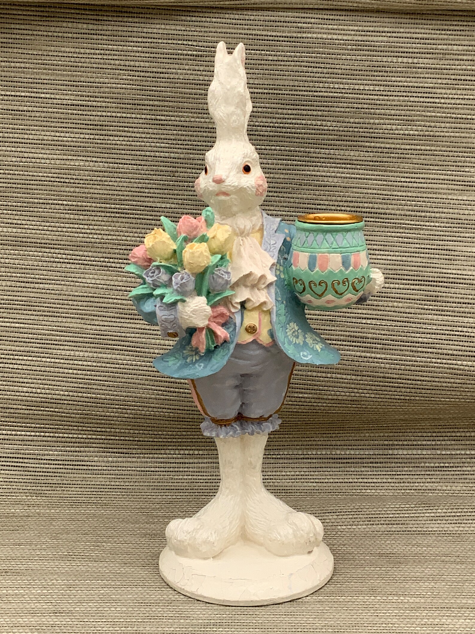 Victorian Bunny Candlestick, Bunny Decor, Victorian Home Decor, Easter ...