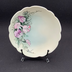 Vintage Pink Floral Plate Bavaria, Shabby Chic Plate, Wall Decor, Vintage Home Decor, Floral Gift, Shabby Chic Decor
