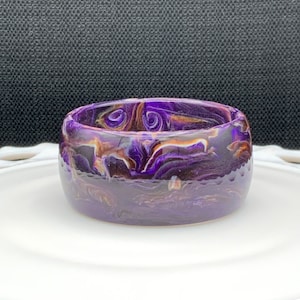 Purple Lucite Bangle, Marbled Bracelet, Retro Style Bracelet, Statement Jewelry, Vintage Inspired, Unique Bangle, Summer Bracelet