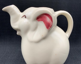 Jarra de cerámica con forma de elefante de Shawnee Pottery, utensilios de cocina novedosos, decoración para el hogar inspirada en animales, regalo de cerámica