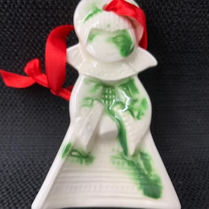 Ceramic Angel Ornament for Christmas Tree, Angelic Decoration, Holiday Gift, Festive Christmas Decor, Cherubic Figurine, Holiday Decor
