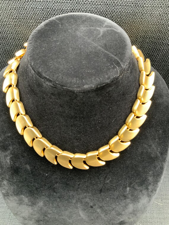 Modern Gold Statement Collar Necklace, Modern Fashion, Evening Accessory, Bold Fashion Piece