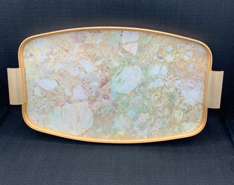 Onyx Serving Tray with Handles - Polished Stone- Entertaining Piece-Classic Home Accent-Chic Home Accessory