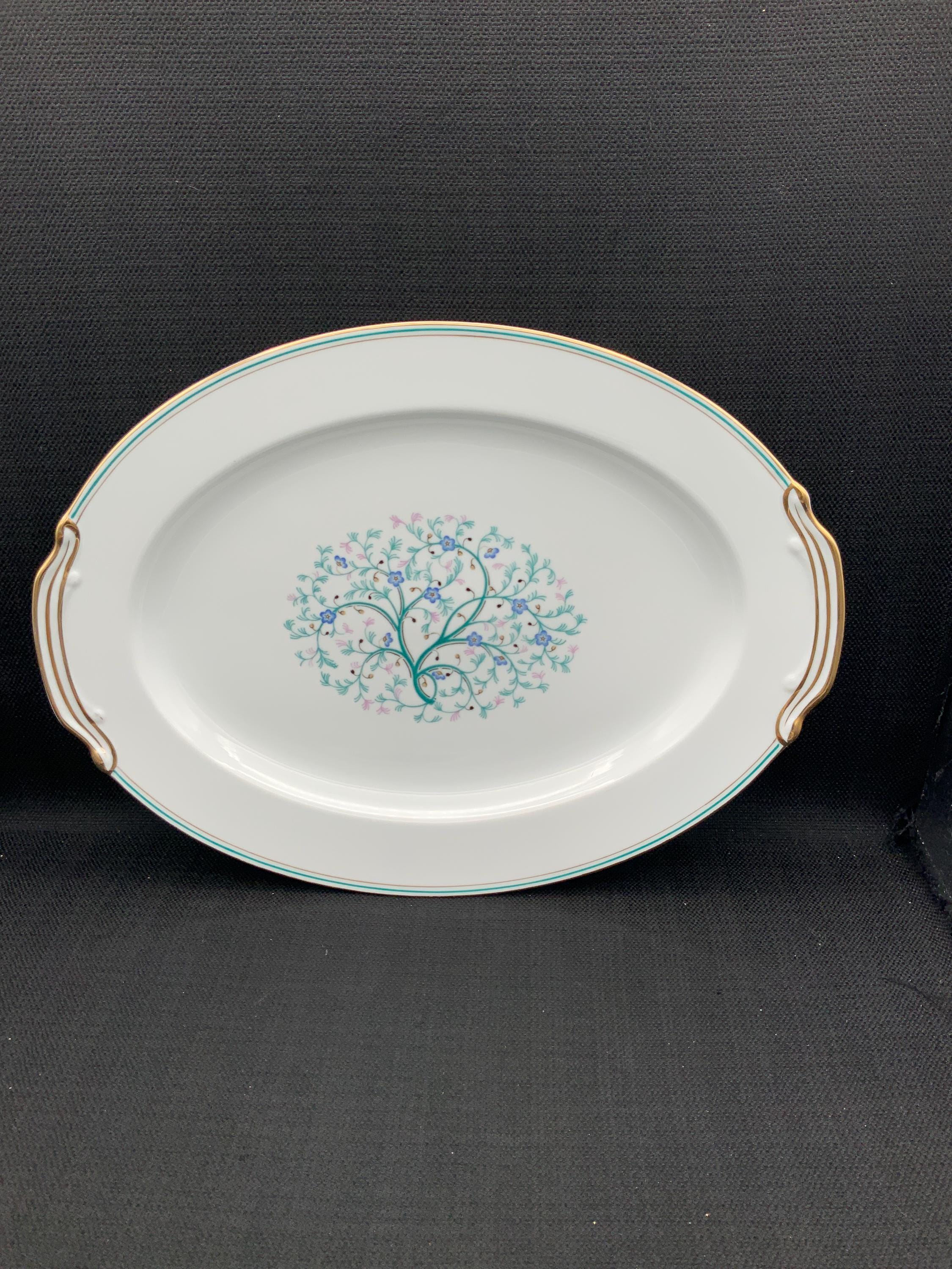 Vintage Noritake Granada Platter, Floral Tree Design ,oval Serving