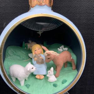 1989 Hallmark Nativity Ornament Animals Speak, Vintage Christmas Decor, Holiday Decoration, Christian Gift