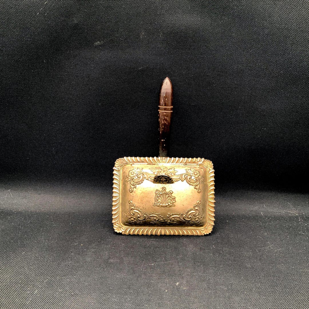 Silent Butler Crumb Catcher, Vintage Brass, Table Cleaner, Antique