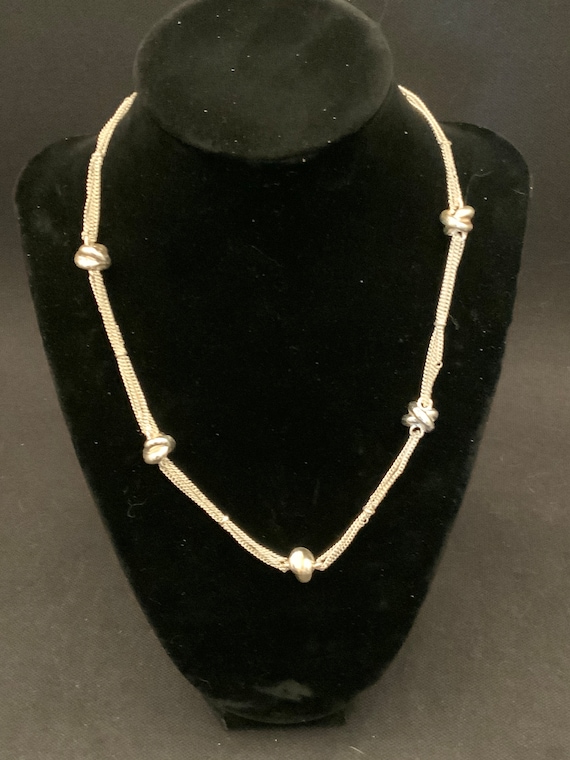アクセサリー Vintage Silver Knot Chain Necklace 925 Vintage Silver Knot Chain Necklace 925