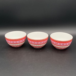 Decorative Small Bowls, Set Of Three PiP Studio, Table Decor, Ribbon Design, Dining Accessories, Host Gift