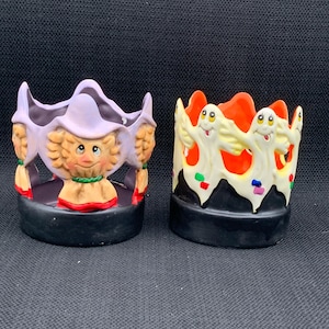 Ceramic Ghost Halloween Candle Holder, Holiday Home Decor, Halloween Decor, Ghost Night Light, Spooky Home Accent