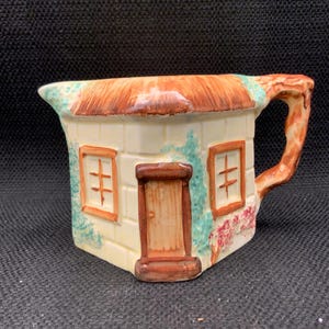 Vintage Thatched Cottage Creamer, Keel Street Pottery, Ceramic Creamer, Collectible Pottery, Vintage Kitchen Decor
