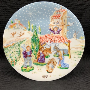 Royal Limoges Noel 1972 Collectible Plate, The Nativity Plate, Made in France, Christmas Collectible, Vintage Decor