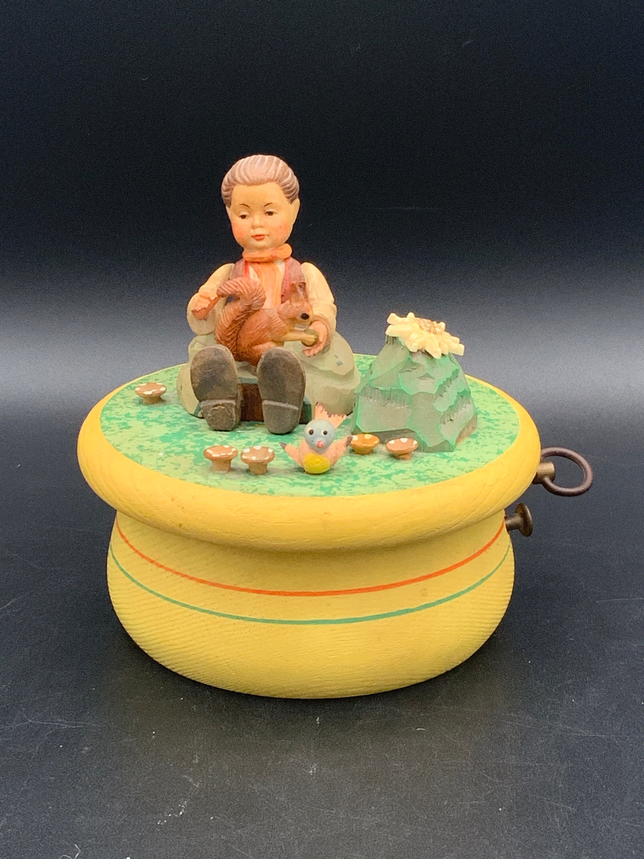 Handcrafted Anri Wooden Music Box, German Craftsmanship, Alpine