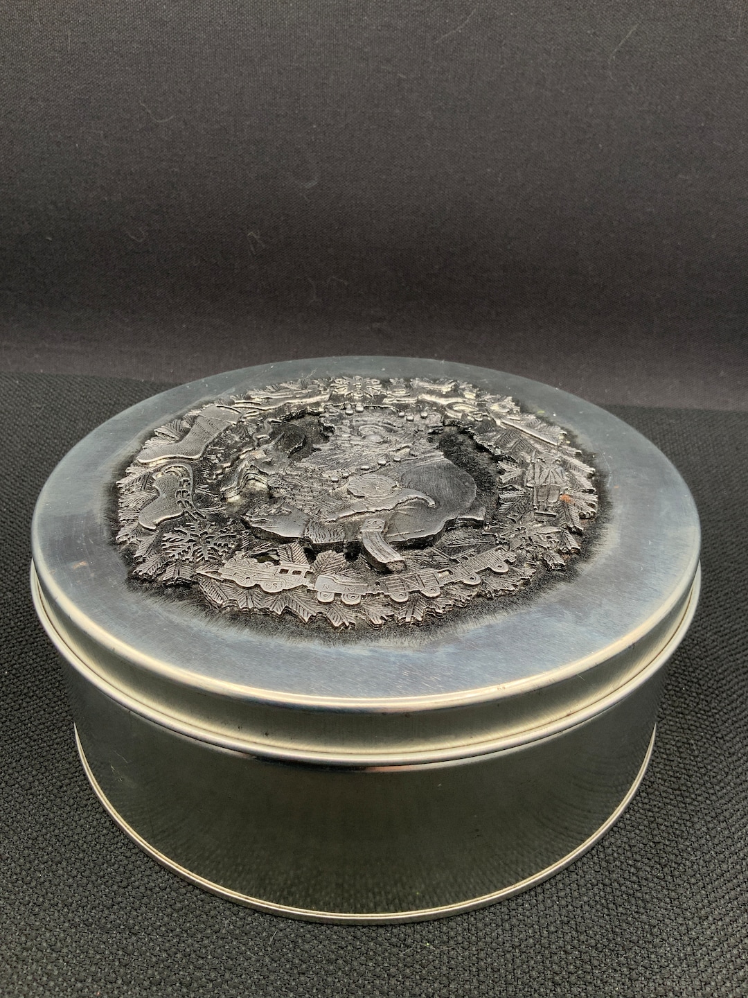 Vintage Metzke Christmas Pewter Cookie Tin: 1970s Holiday Decor - Etsy