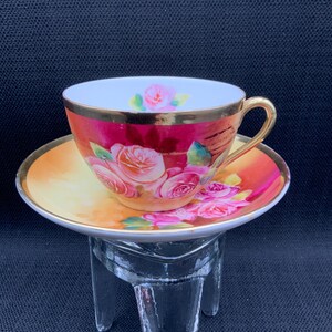 CT Germany Hand-Painted Floral Teacup: Vintage Collectible China