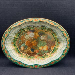 Vintage Metal Bowl Tray Daher Decorated Ware, Tin Box Company Design, England Tray, Decorative Tray, Vintage Kitchen Decor