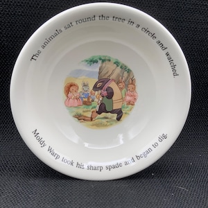 Vintage Little Gray Rabbit Children&#39;s Bowl, Adams England, Kids Tableware, Collectible, Easter Gift For Children, Baptism Gift,