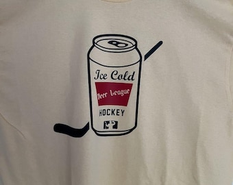 Ice Cold Beer League - Beer Hockey T Shirt