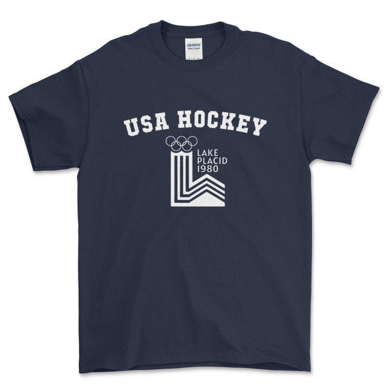 T-shirt Vintage USA National Hockey - Unisex - Tailles S à 3XL - 100% Coton - Neuf Avec étiquettes
