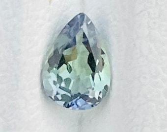 Natural Unheated Zoisite greenish colour , Size 7.20×5 MM , Weight 0.65 Carat , Loupe Clean Rarest green Colour beautiful tanzanite