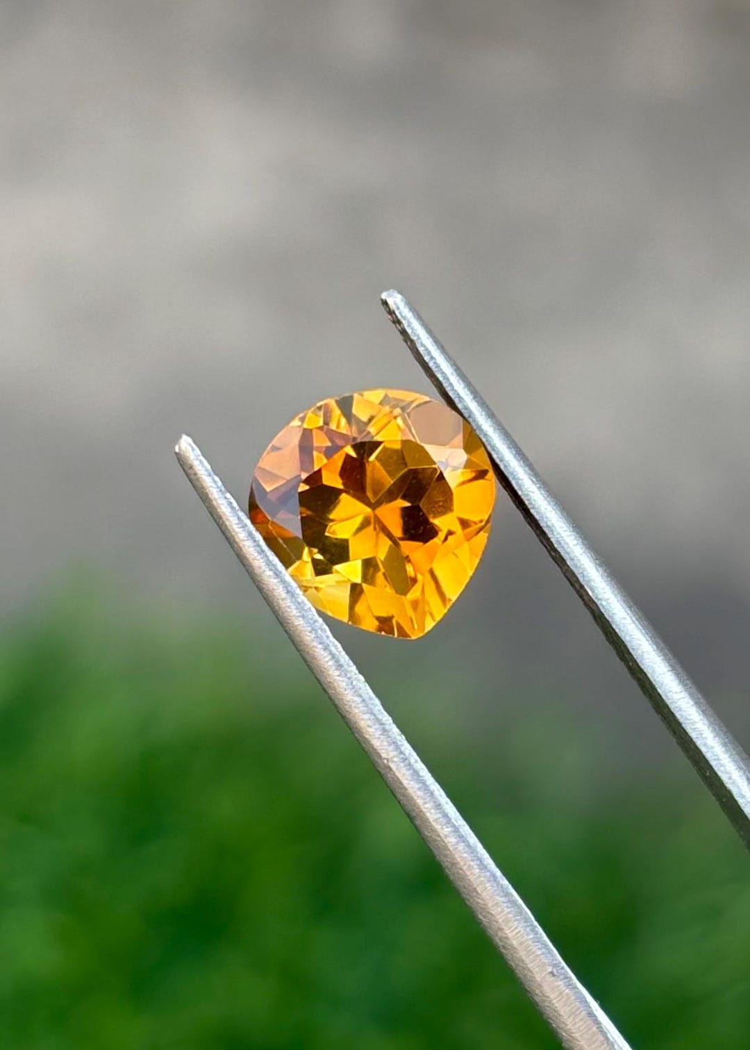 Rarest Shape Natural Citrine Rarest Heart Shape ( Special Custom Cut ) Size 9.10*8. ...
