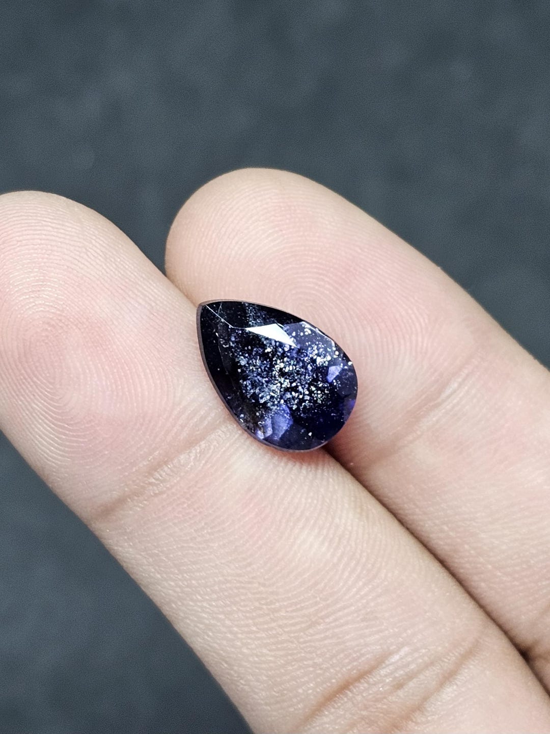 Natural Iolite Sunstone Pear Shape, Size 14×9.50 MM, Weight 3.78 Carat ...