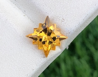 Natural imperial topaz weapon Star Cut ( Special Custom Cut ) , Size 8.13*8.05 MM  Wieght 2.50 Carat ( today I created new cut ) Loupe Clean