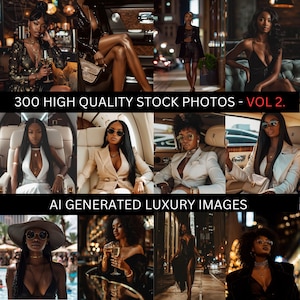 Melanin Stock Fotos, gesichtsloses Marketing, Luxus-KI-Bilder, hochwertiges Fotopaket, ästhetische schwarze Mädchen, Modell, Afroamerikaner