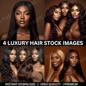 Luxury Hair Stock Photos for Branding, High Quality Photos with Melanin Models and Extensions, Premium Images for Websites & Social Media.