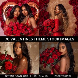 Imágenes de stock de glamour de San Valentín rojo, fotos de belleza y moda (descarga digital)