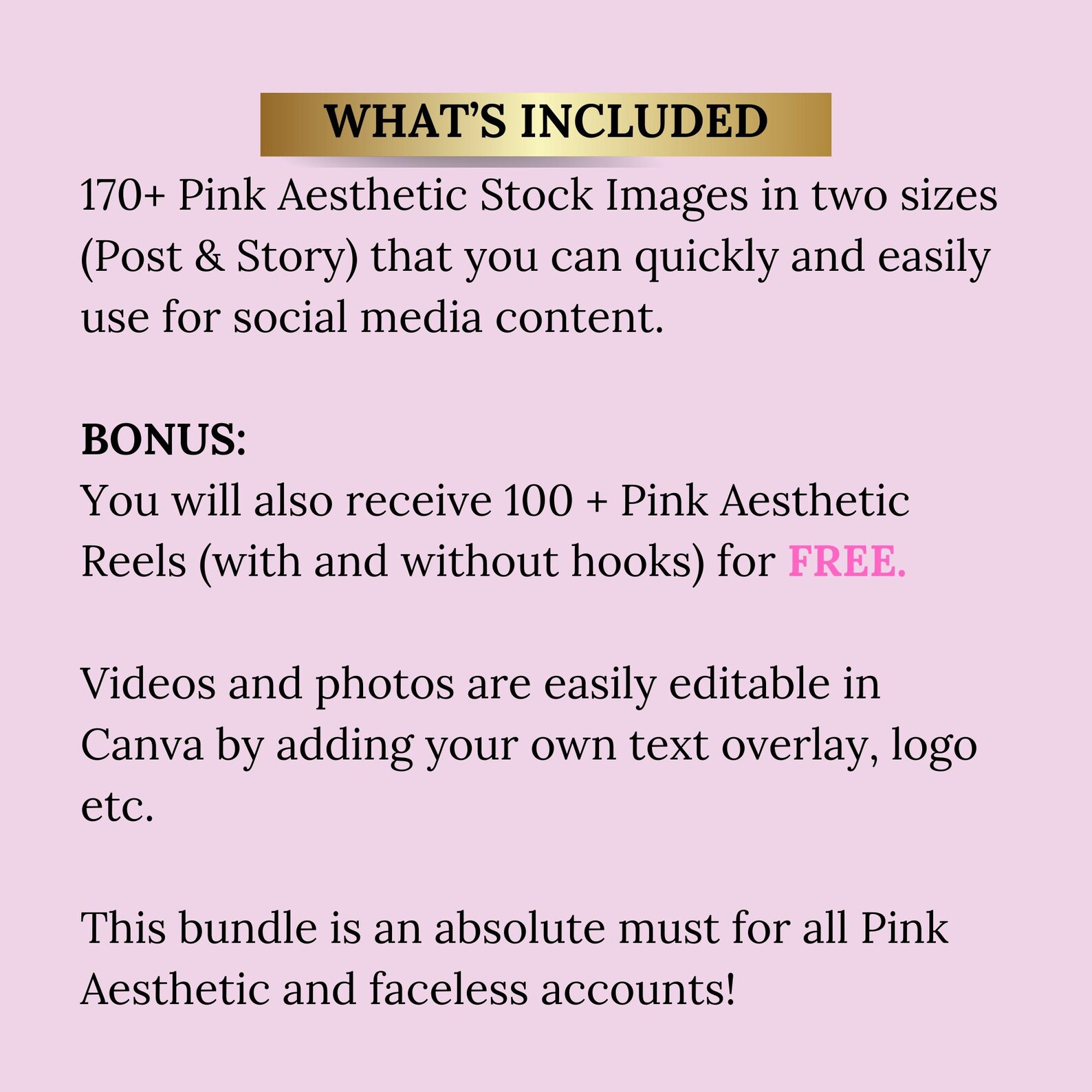 Pink Aesthetic Faceless Stock Images - 170+ DFY Content for Social ...