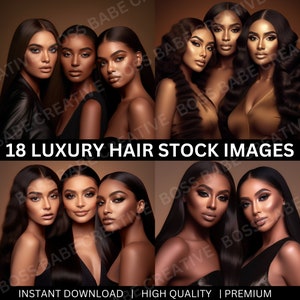 Luxury Hair Stock Photos for Branding, High Quality Photos with Melanin Models and Extensions, Premium Images for Websites & Social Media.