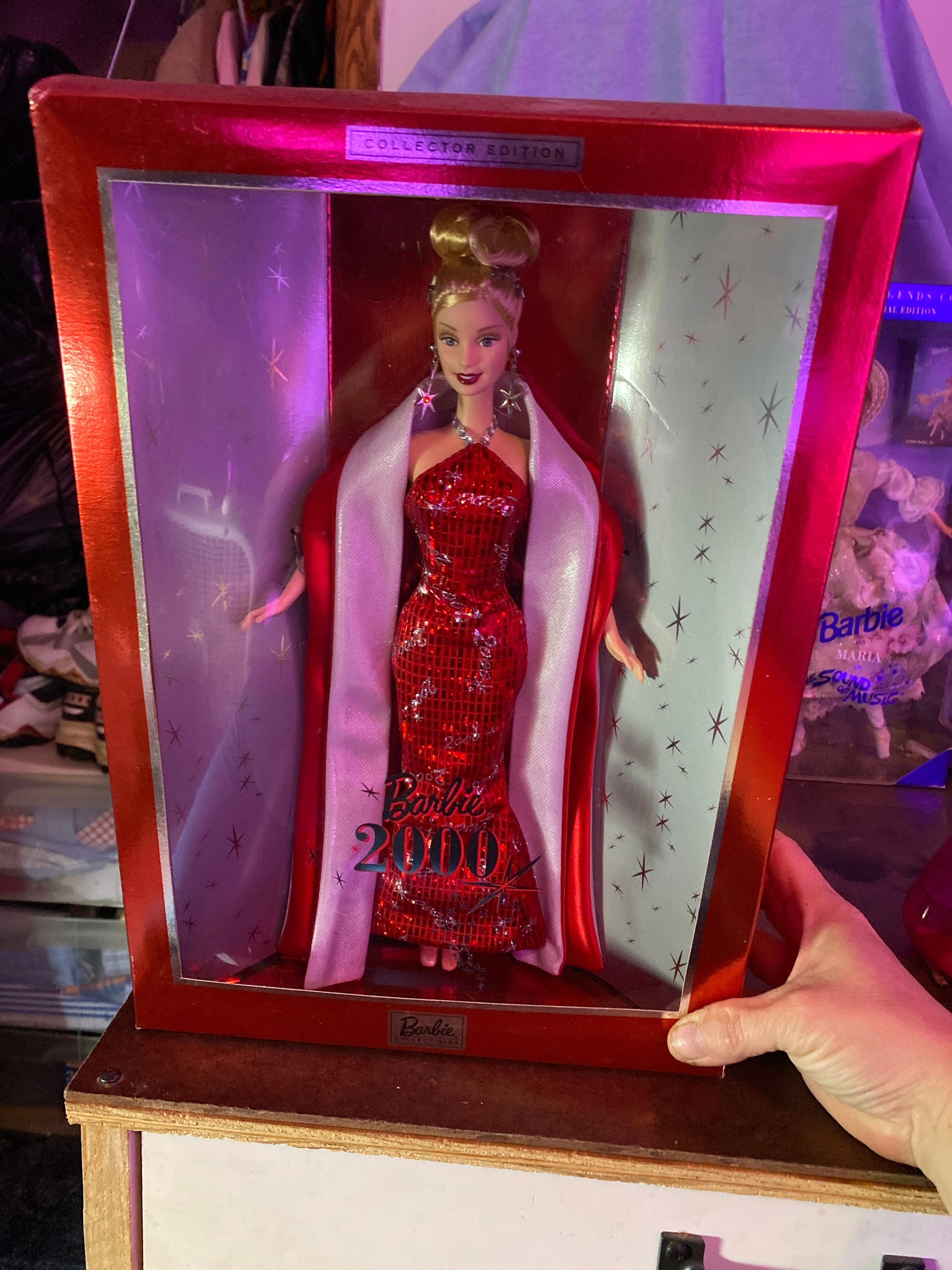 barbie 2000 red dress Holiday Treasures 2000 Barbie Doll for sale online
