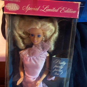 Party Lace Barbie 1989 4843 penpuntdoos is versleten NRFB