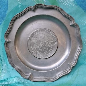 Pewter wall plate