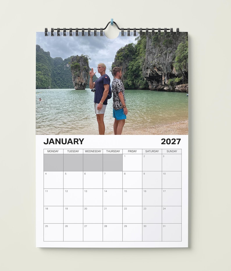 Personalisierter A4 Fotokalender 2027 Individuell gestalteter Kalender mit deinen eigenen Fotos Bild 2
