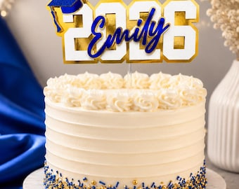 Personalized 2026 Graduation Cake Topper – Custom Name & Cap