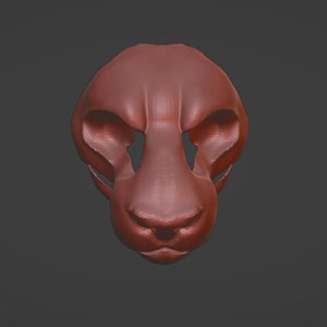 Semitoon Leapord 3d Printed Fursuit Headbase Print To Order