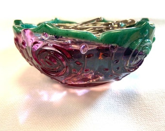 Boho Bowl - Large, Magnetic, Rose Crystal-themed Bowl