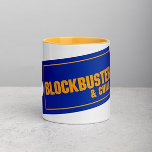 Blockbuster & Chill Retro Mug - White with Orange Interior