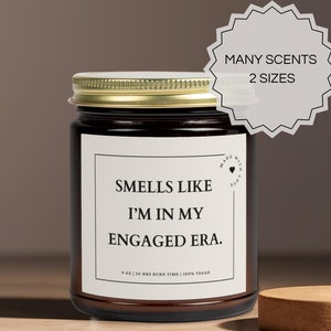 Engagement Gifts, Engagement Candle, Newly Engaged Gift, Bridal Shower, Fiance Gift, Engagement Present, Party Decorations, Engaged Era